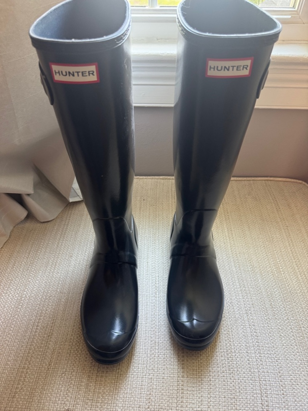 Hunter Glossy Black Tall Rain Boots - Picture 5 of 7
